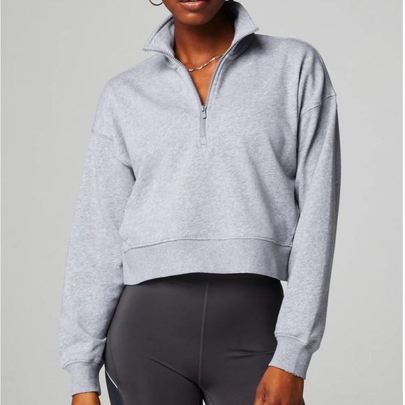 Fabletics Year Round Terry Half Zip - Picture 2 of 3